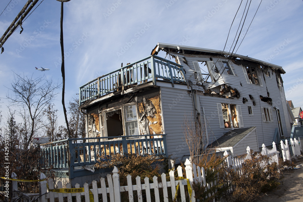 One of New York borough area after Hurricane Sandy