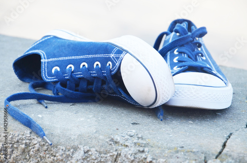 Beautiful blue sneakers
