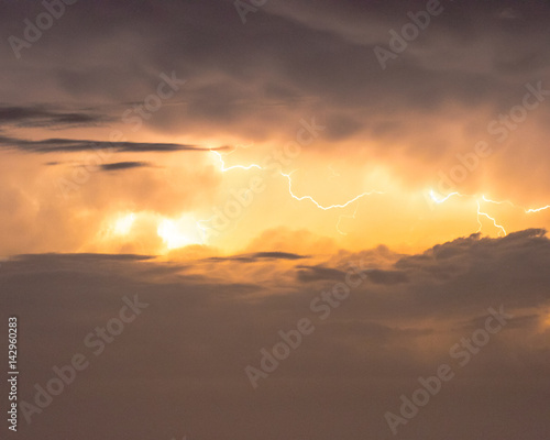 Lightning Storm Over the Ocean © Wesley