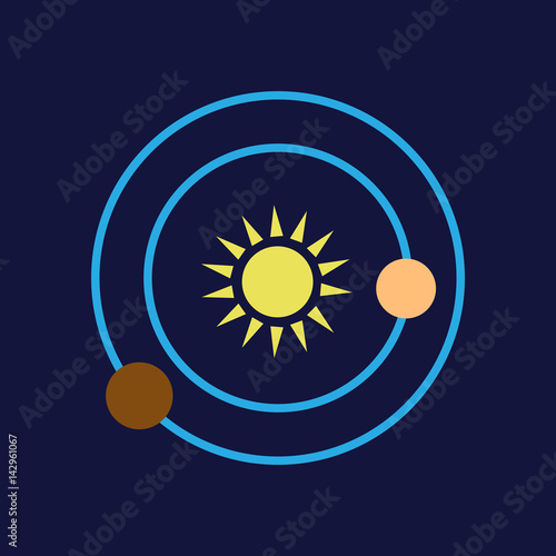 Solar System Colored Vector Icon