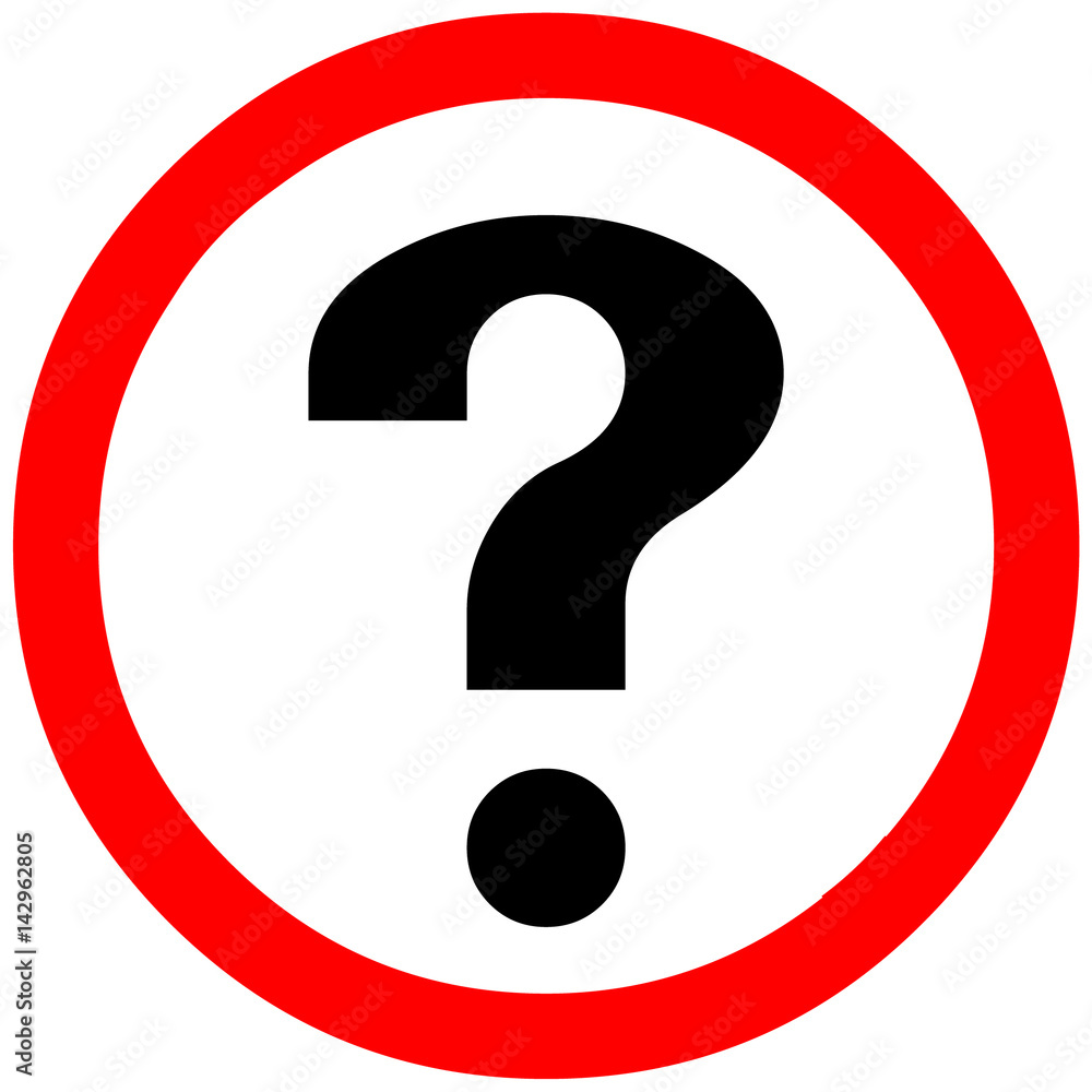 unknown danger warning sign. Red circle road symbol sign on white background. unknown danger warning sign. Red circle road symbol sign on white background.