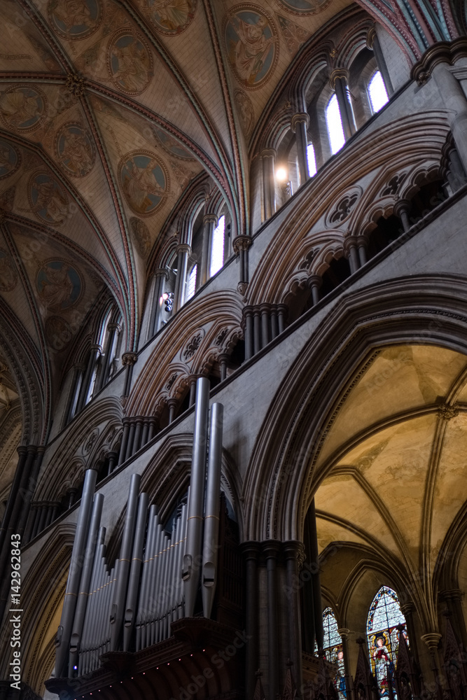 Interior View of Salisbury Cathedral