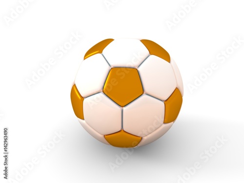 Soccer ball. Isolated object on white background. 3d render