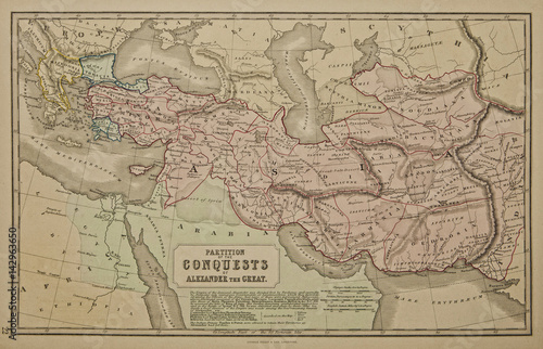 Ancient map of the world . Published by George Philip and son at London 1857 and are not subject to copyright.