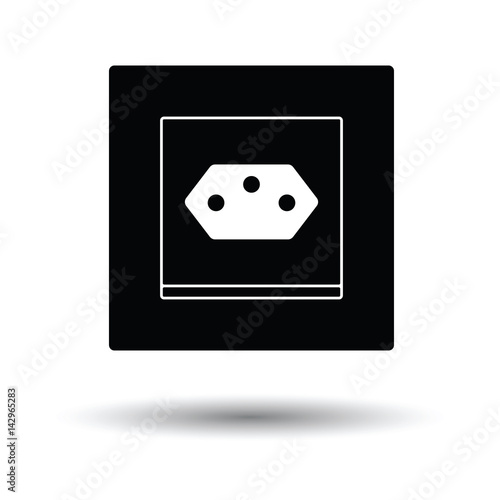 Swiss electrical socket icon