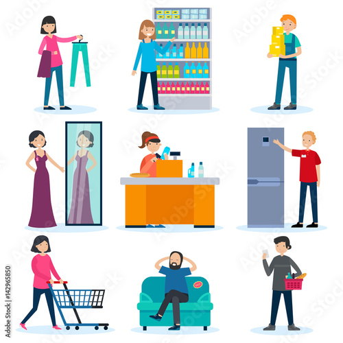 People In Shop Set