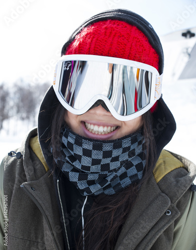Japanese snowboarder girl