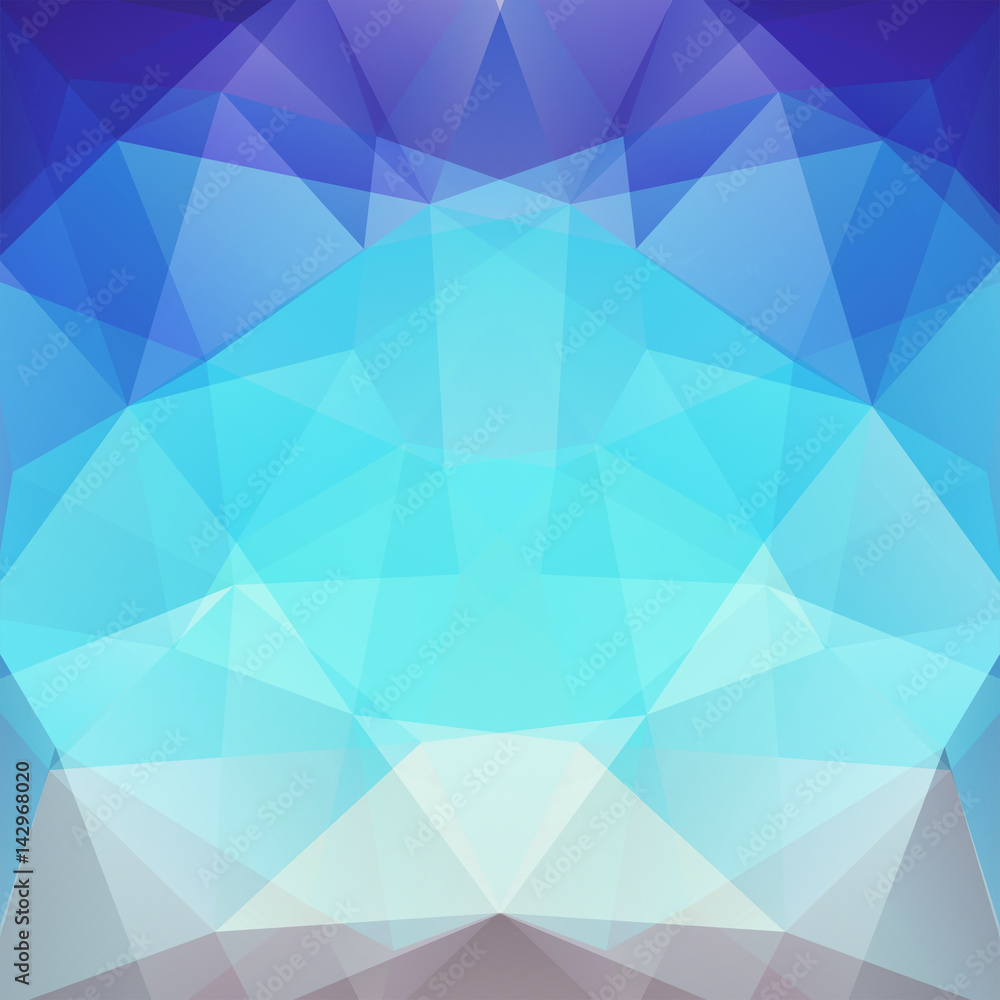 Fototapeta premium Background of geometric shapes. Mosaic pattern. Vector EPS 10. Vector illustration. Blue colros.