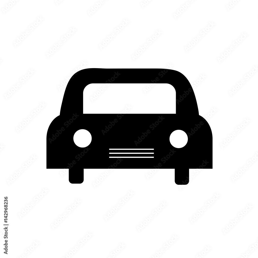 Icon black car on a white background