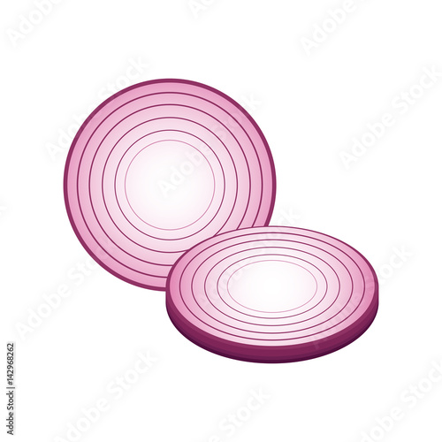 red onion vegetable icon over white background. colorful design. vector illustration