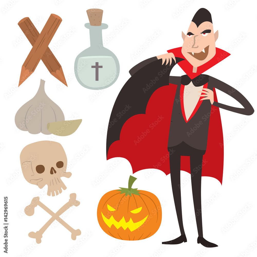 Cartoon dracula vector coffin symbols vampire icons character funny man comic halloween and magic spell witchcraft ghost night devil tale illustration. Cartoon dracula vector coffin symbols vampire icons character funny man comic halloween and magic spell witchcraft ghost night devil tale illustration.