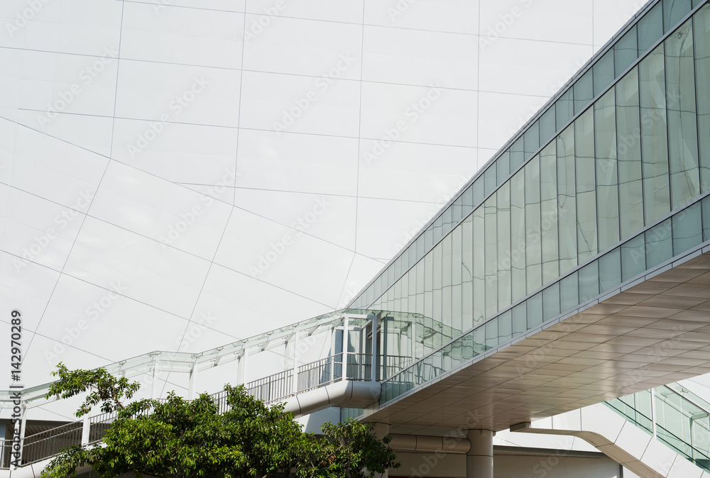 Fototapeta premium Glass stairs to the large business conference center.