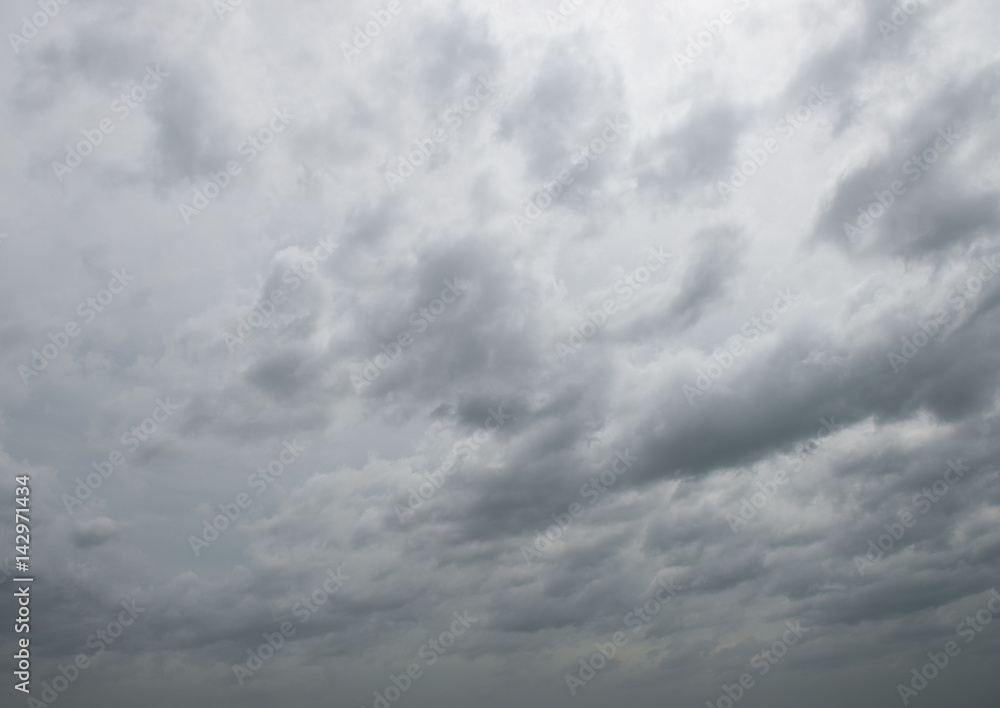 Background of dark clouds before a thunder-storm.