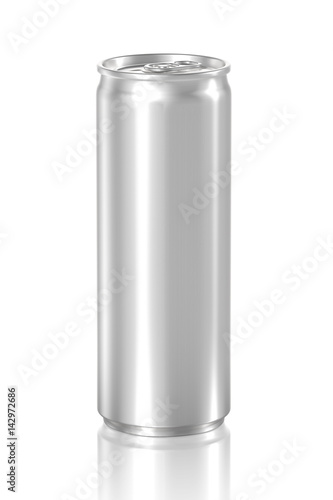 aluminum can isolated on white background, 3D rendering