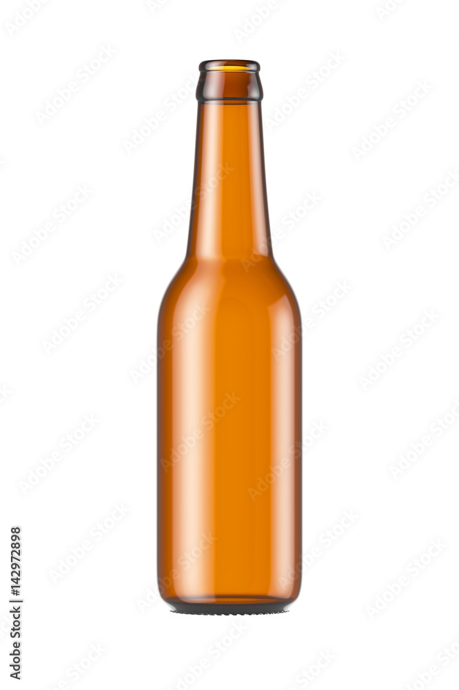Glass bottle isolated on white background, 3D rendering Glass bottle isolated on white background, 3D rendering