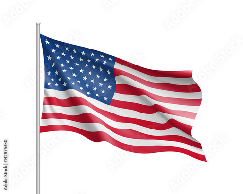 United State of America flag. Vector illustration.