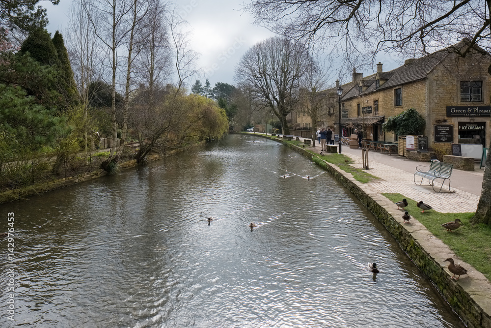 Tourists Wandering around Bourton-on-the-Water Tourists Wandering around Bourton-on-the-Water