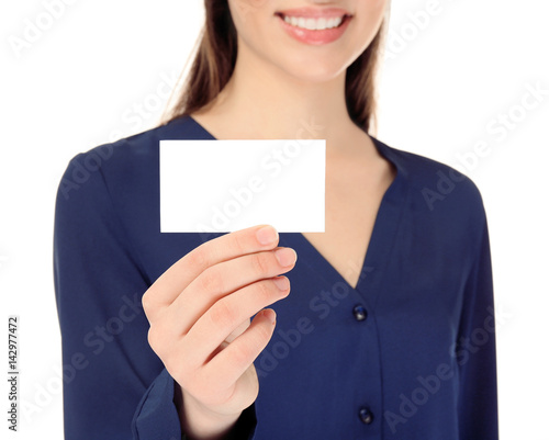 Beautiful young woman with ...