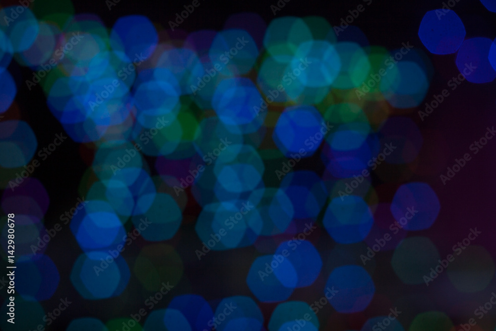 Abstract background of out of focus lights at night. Light hexagon. Abstract background of out of focus lights at night. Light hexagon.