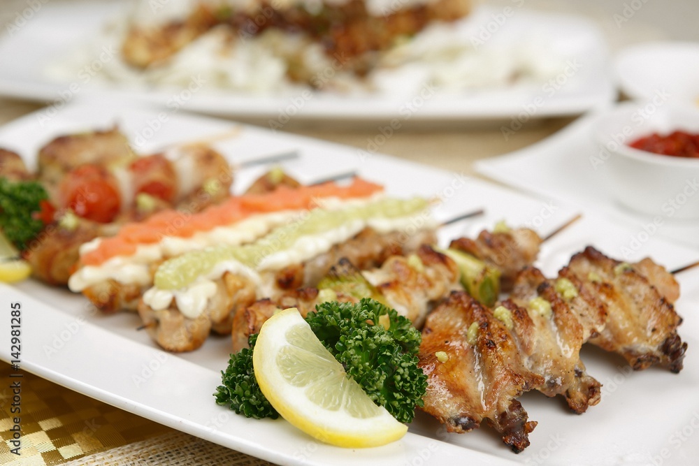 assorted skewers assorted skewers