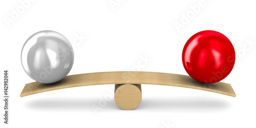 Scales on white background. Isolated 3D illustration