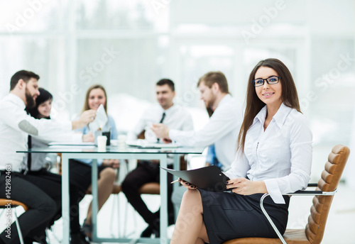  leading lawyer of the company on background  business meeting business partners