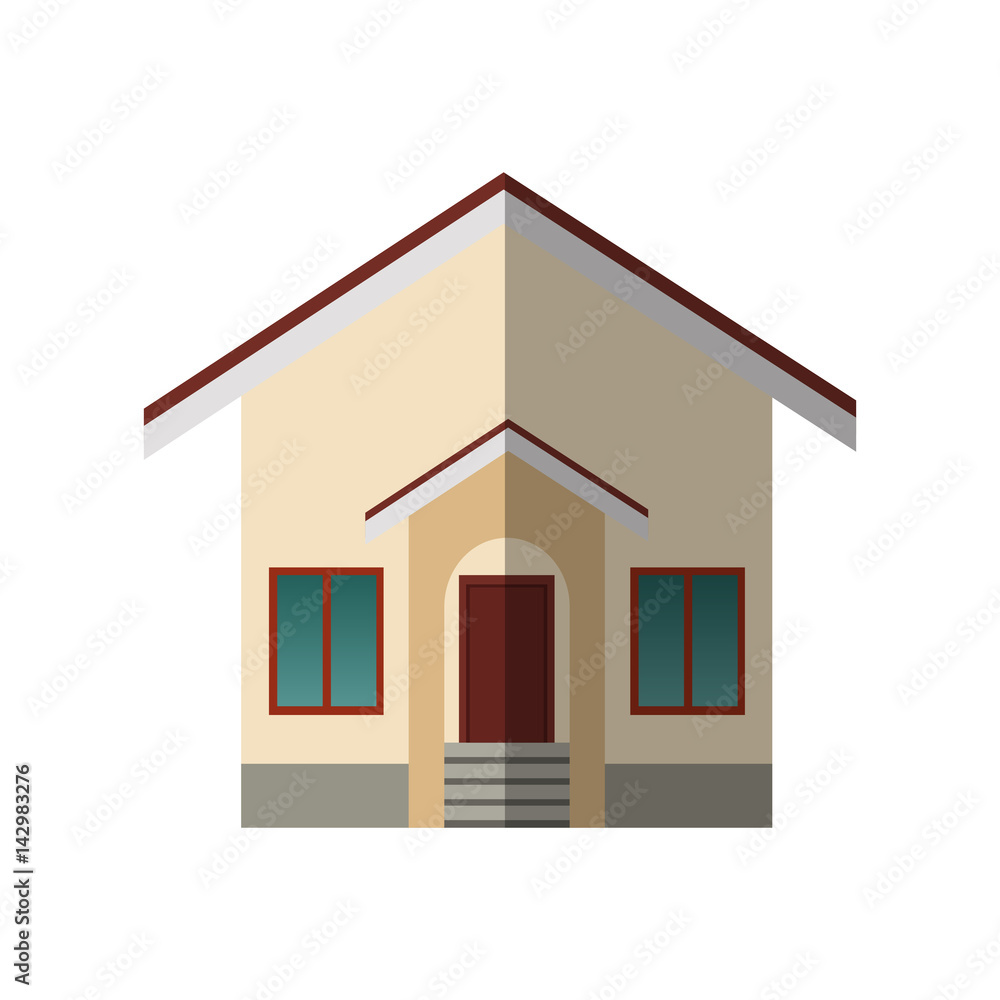 modern house icon over white background. colorful design. vector illustration modern house icon over white background. colorful design. vector illustration