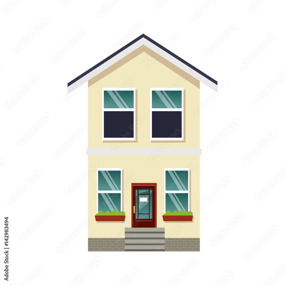 modern house icon over white background. colorful design. vector illustration modern house icon over white background. colorful design. vector illustration