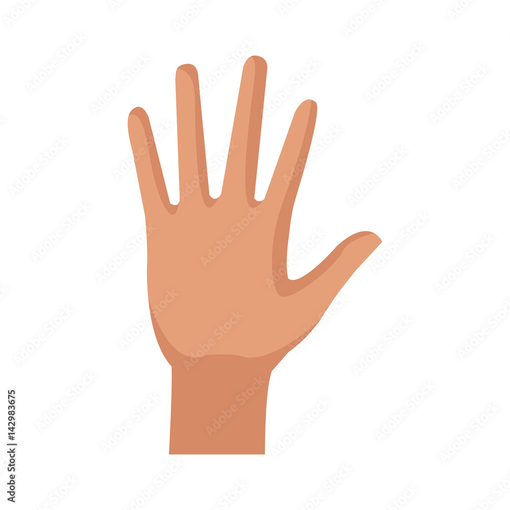 human hand icon over white background. colorful design. vector illustration human hand icon over white background. colorful design. vector illustration
