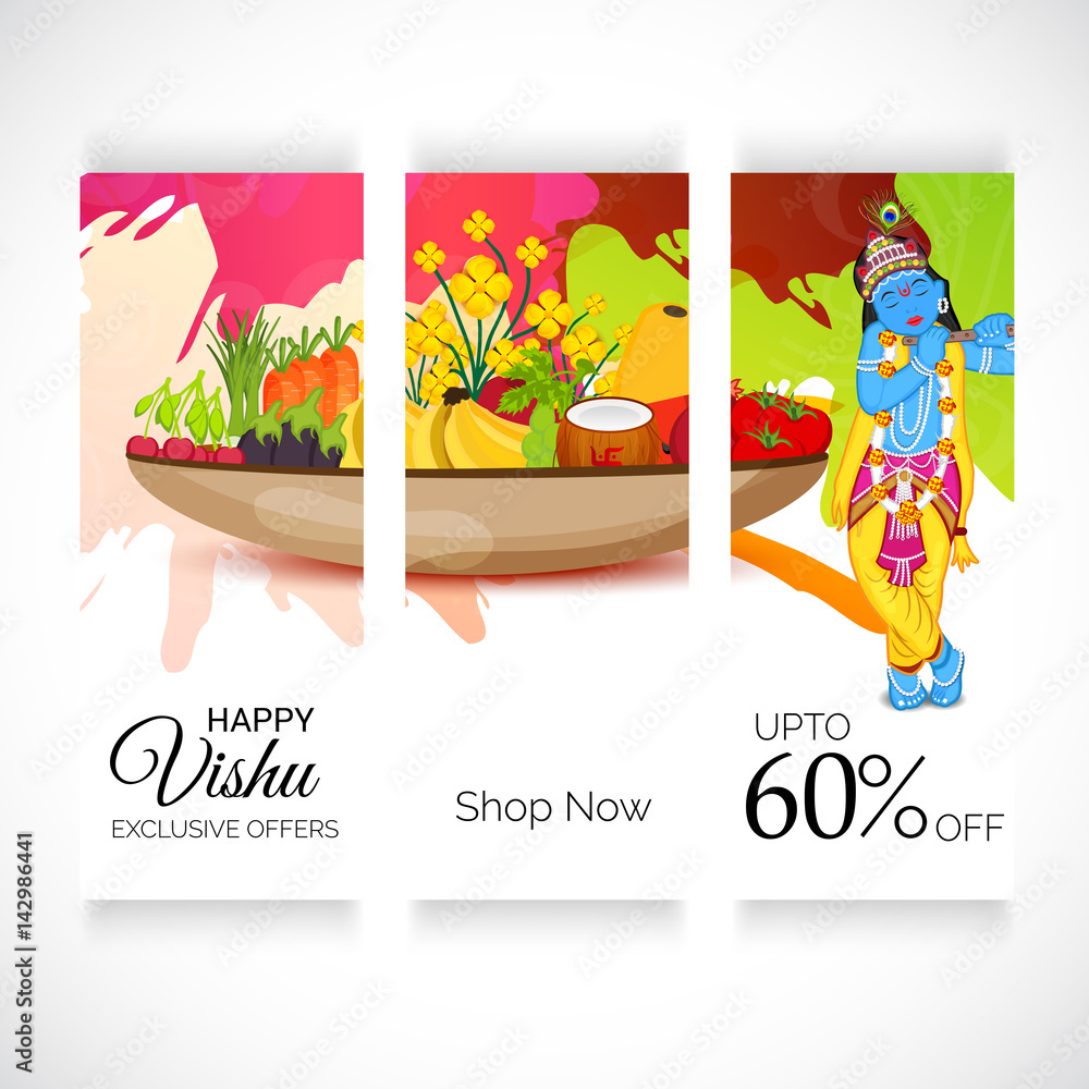Fototapeta premium Happy Vishu.
