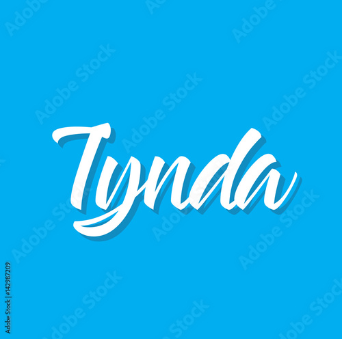 tynda, text design. Vector calligraphy. Typography poster. photo