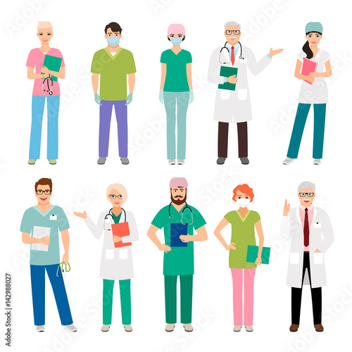 Medical staff standing people
