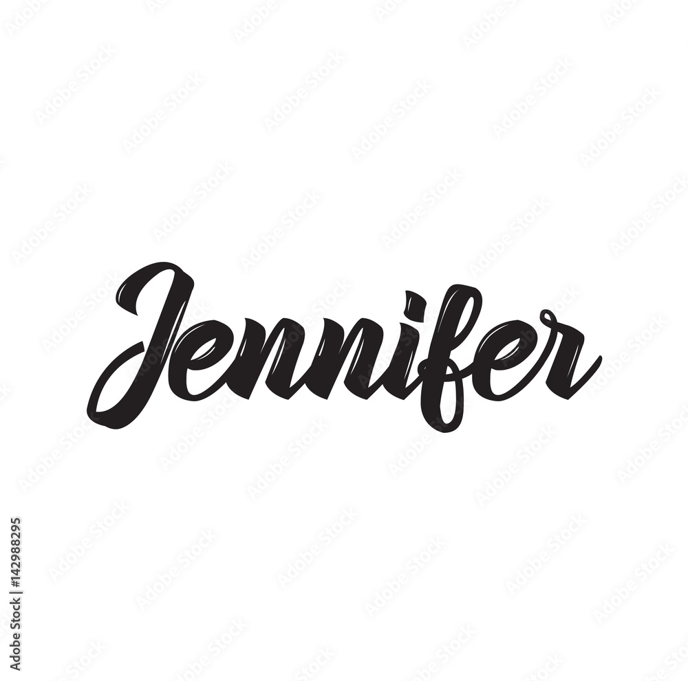 jennifer, text design. Vector calligraphy. Typography poster. Stock ...