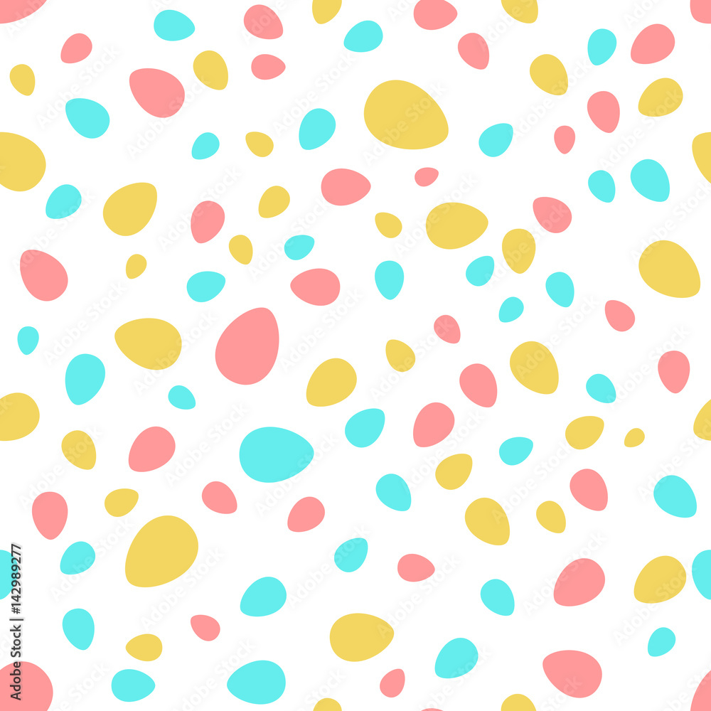 pink, blue, yellow eggs. vector seamless pattern. easter background pink, blue, yellow eggs. vector seamless pattern. easter background