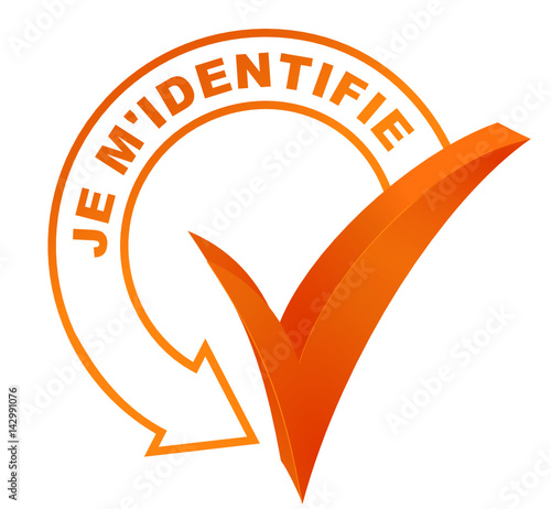 je m'identifie sur symbole validé orange