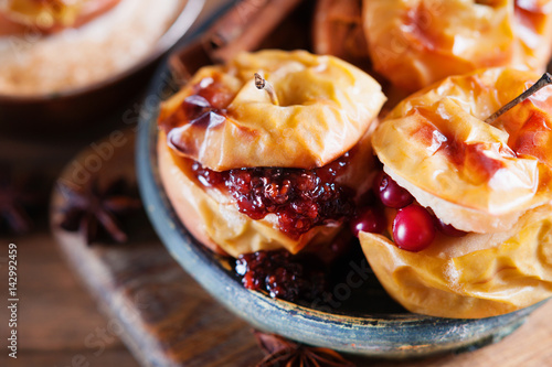 Fruit dessert baked apple