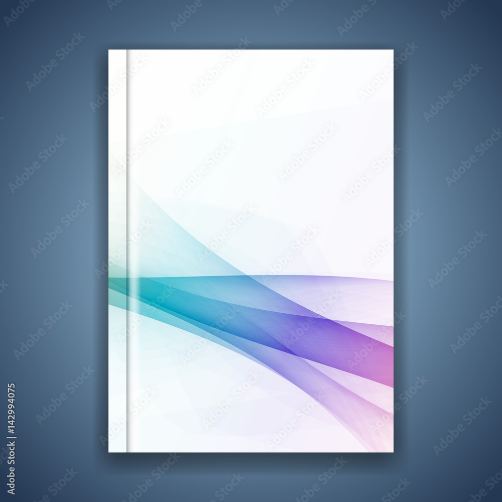 Fototapeta premium Minimalistic abstract hipster wave folder layout