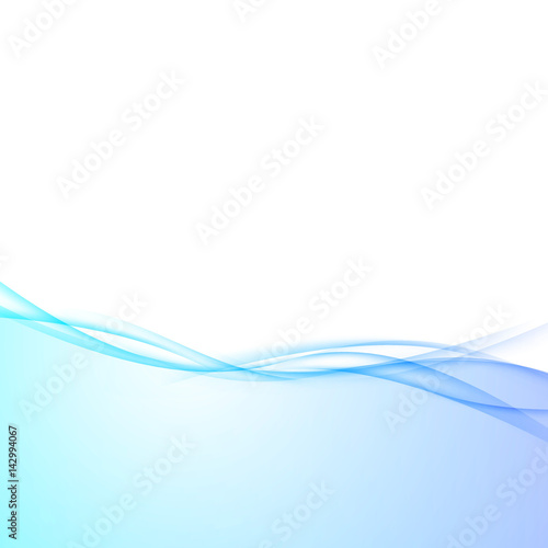 Business bright blue abstract border card layout