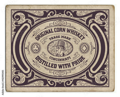 Old Engraving Label