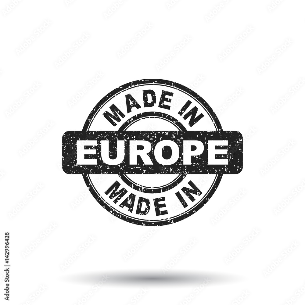 Made in Europe stamp. Vector illustration on white background Made in Europe stamp. Vector illustration on white background