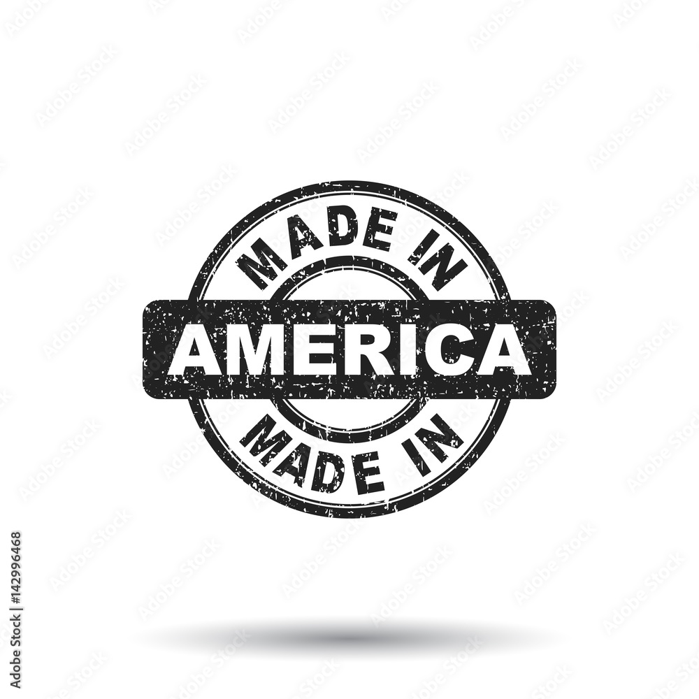Made in America stamp. Vector illustration on white background