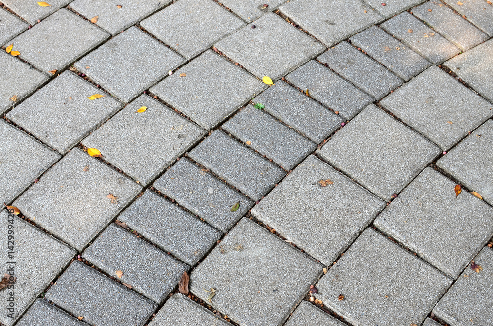 Grey brick floor Grey brick floor
