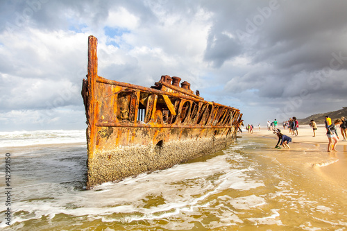 Maheno shipwreck at Fraser Island, Queensland, Australia