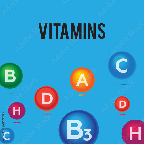 Vitamins health medica background vector vector