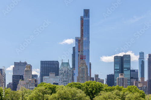 Canvas Print New York City Manhattan skyline panorama view from Central park.