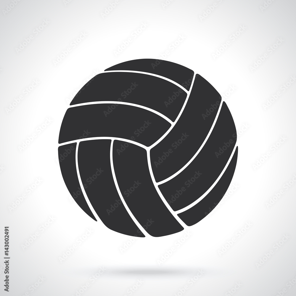 Vector illustration. Silhouette of volleyball ball. Sports equipment. Patterns elements for greeting cards, wallpapers