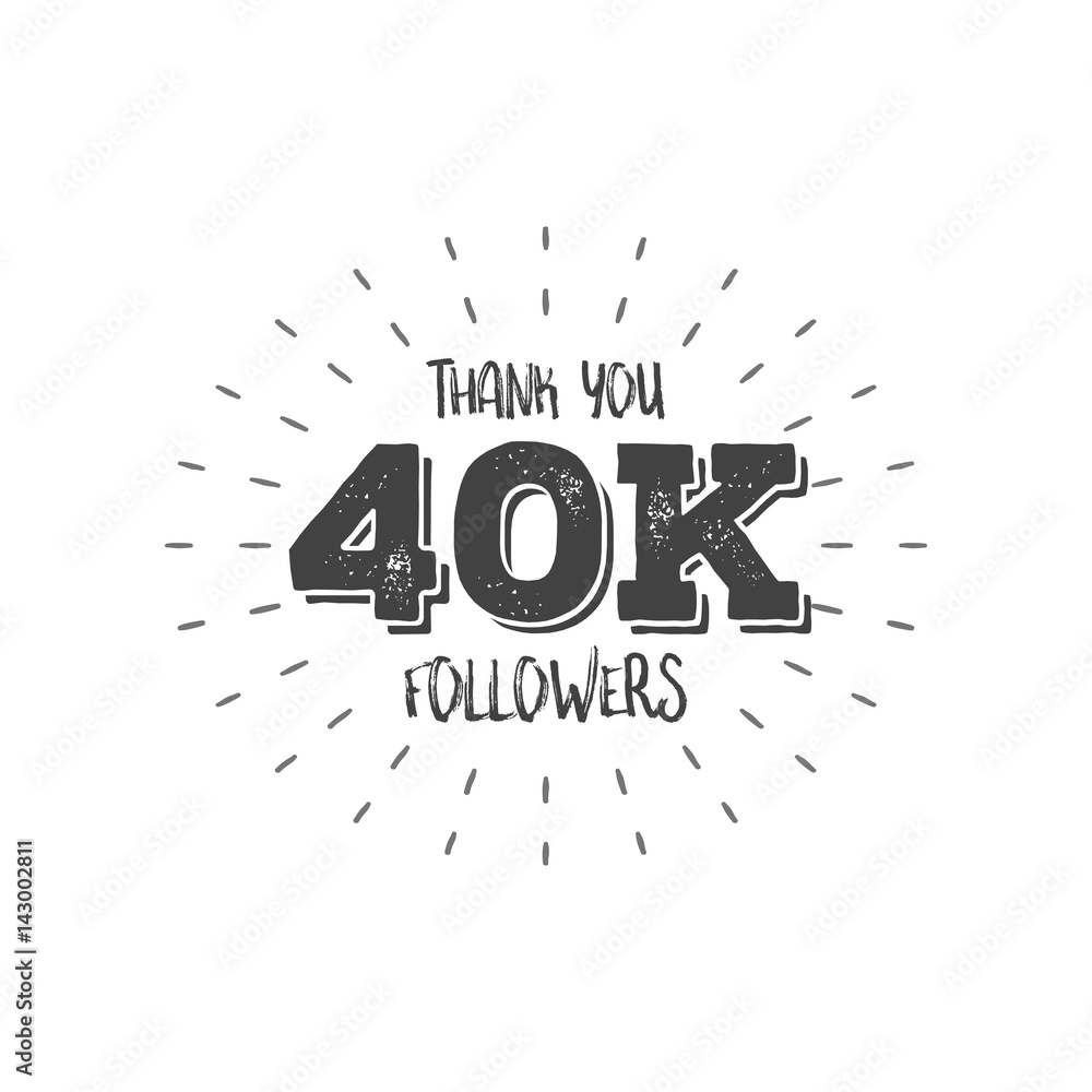 Thank you letters for follower vector illustration Thank you letters for follower vector illustration