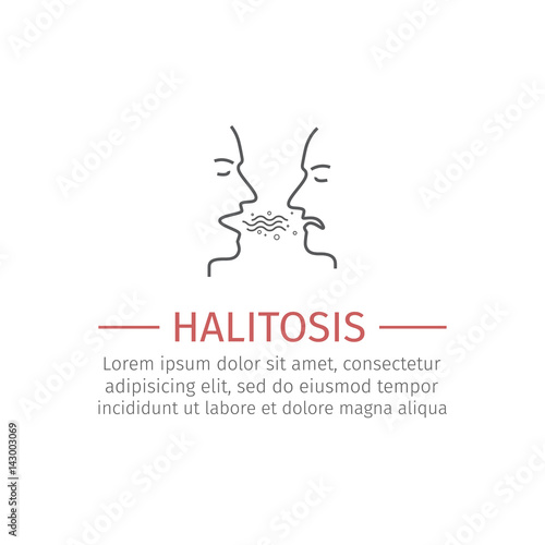 Halitosis. Vector illustration