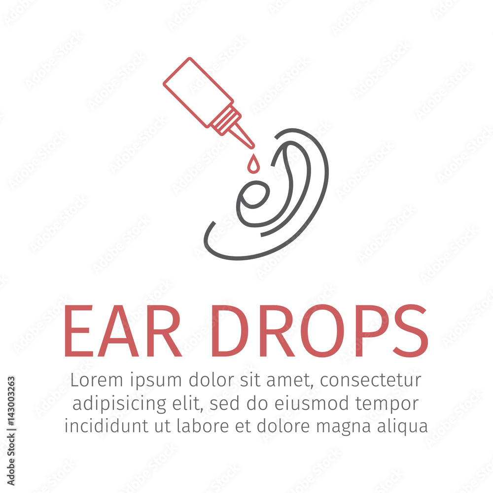Ear Drop Icon. Vector sign for web graphics. Ear Drop Icon. Vector sign for web graphics.