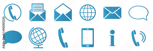 blue contact icons